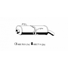 505000 ERNST Глушитель выхлопных газов конечный