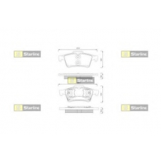 BD S253 STARLINE Комплект тормозных колодок, дисковый тормоз