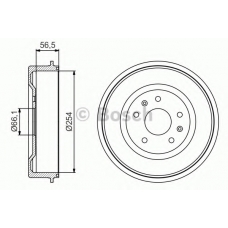 0 986 477 227 BOSCH Тормозной барабан