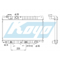 PA060019 KOYO P-tank corrugate-fin ass'y
