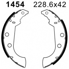 01454 BSF Комплект тормозных колодок