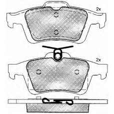 10843 BSF Комплект тормозных колодок, дисковый тормоз