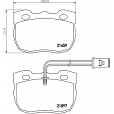 8DB 355 005-841 HELLA PAGID Комплект тормозных колодок, дисковый тормоз