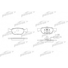 PBP1160 PATRON Комплект тормозных колодок, дисковый тормоз