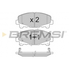 BP3373 BREMSI Комплект тормозных колодок, дисковый тормоз