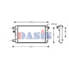 081520N AKS DASIS Радиатор, охлаждение двигателя