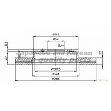 T602-89 ASHUKI Тормозной диск