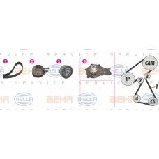 8MP 376 811-871 HELLA Водяной насос + комплект зубчатого ремня