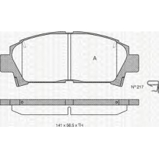 8110 13014 TRIDON Brake pads - front