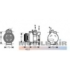 0300K281 VAN WEZEL Компрессор, кондиционер