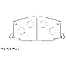 KD2710 ASIMCO Комплект тормозных колодок, дисковый тормоз