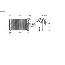 RTA6099 AVA Теплообменник, отопление салона