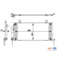 8FC 351 301-781 HELLA Конденсатор, кондиционер