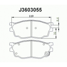 J3603055 NIPPARTS Комплект тормозных колодок, дисковый тормоз