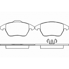 P 85 105 BREMBO Комплект тормозных колодок, дисковый тормоз