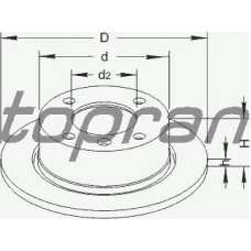 721 187 TOPRAN Тормозной диск