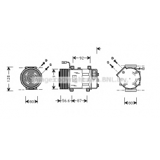SCK016 Prasco Компрессор, кондиционер