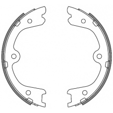 Z4264.00 WOKING Комплект тормозных колодок, стояночная тормозная с