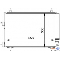 8FC 351 300-671 HELLA Конденсатор, кондиционер