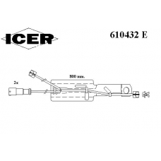 610432 E ICER Сигнализатор, износ тормозных колодок