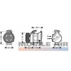 0600K316 VAN WEZEL Компрессор, кондиционер