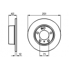 0 986 478 840 BOSCH Тормозной диск