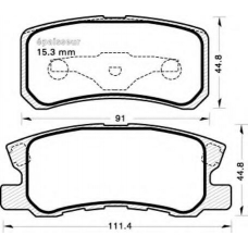 652 MGA Комплект тормозных колодок, дисковый тормоз