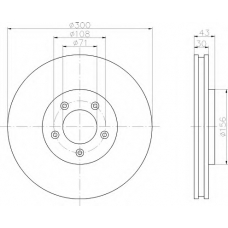 8DD 355 106-821 HELLA Тормозной диск