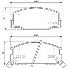 8DB 355 009-831 HELLA Комплект тормозных колодок, дисковый тормоз