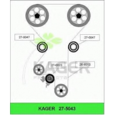 27-5043 KAGER Комплект ремня грм