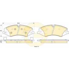 6118981 GIRLING Комплект тормозных колодок, дисковый тормоз