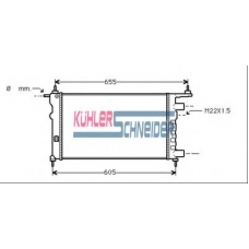 0607901 KUHLER SCHNEIDER Радиатор, охлаждение двигател