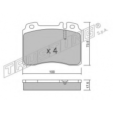 683.0 TRUSTING Комплект тормозных колодок, дисковый тормоз