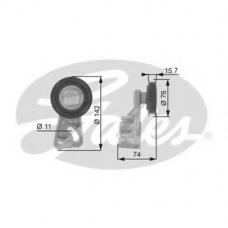 T36072 GATES Натяжной ролик, поликлиновой  ремень