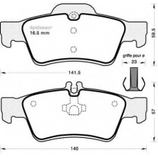 716 MGA Комплект тормозных колодок, дисковый тормоз