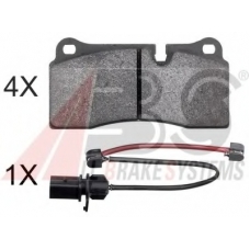 37986 ABS Комплект тормозных колодок, дисковый тормоз