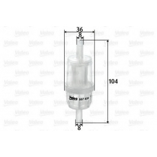 587524 VALEO Топливный фильтр