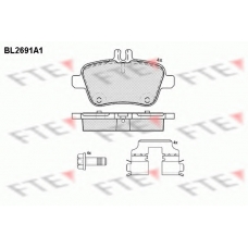 BL2691A1 FTE Комплект тормозных колодок, дисковый тормоз