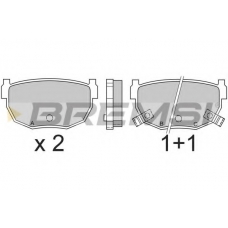 BP2357 BREMSI Комплект тормозных колодок, дисковый тормоз
