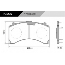 PD/206_CV Advanced FRAS-LE Комплект тормозных колодок, дисковый тормоз