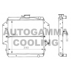 100946 AUTOGAMMA Радиатор, охлаждение двигателя