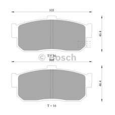 0 986 505 972 BOSCH Комплект тормозных колодок, дисковый тормоз