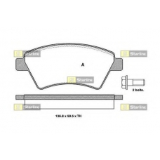 BD S329P STARLINE Комплект тормозных колодок, дисковый тормоз