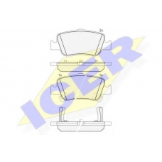 181870 ICER Комплект тормозных колодок, дисковый тормоз