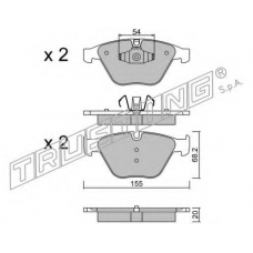 574.6 TRUSTING Комплект тормозных колодок, дисковый тормоз