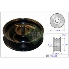 532 0695 10 INA Паразитный / ведущий ролик, поликлиновой ремень