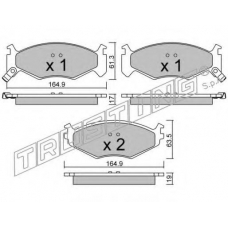 298.0 TRUSTING Комплект тормозных колодок, дисковый тормоз