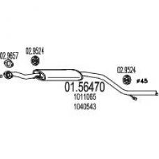01.56470 MTS Средний глушитель выхлопных газов