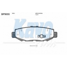 BP-9055 KAVO PARTS Комплект тормозных колодок, дисковый тормоз