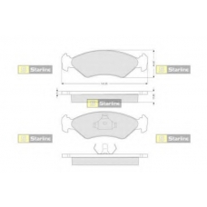 BD S040 STARLINE Комплект тормозных колодок, дисковый тормоз